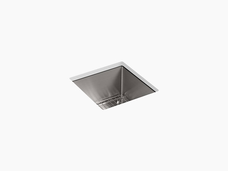 Kohler 5287-NA Undermount Kitchen Sink 15 X 15 X 9-5 With Rack Strive