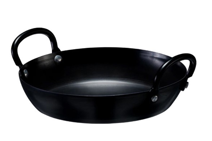 Browne Foodservice 573748 Fry Pan 7.8 In Carbon Steel Black with 2 Handles