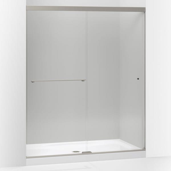 Kohler 707200-L-BNK Sliding Shower Door 70 In Height 56-5/8 In to 59-5/8 In Width with 1/4 In Glass