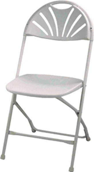 Simple Spaces CHR-017-1 Folding Chair Steel Frame White