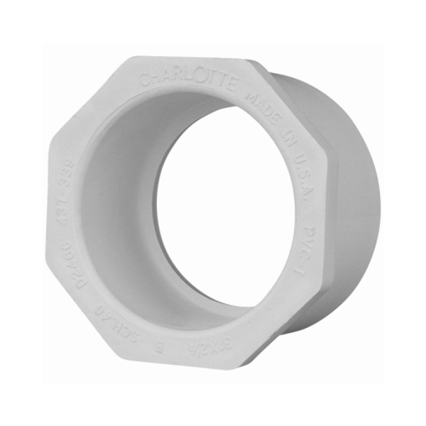 IPEX USA LLC-CANPLAS 435656 Reducing Bushing 1-1/2 X 1-1/4 In Spigot X Socket Slip White Schedule 40 150 PSI
