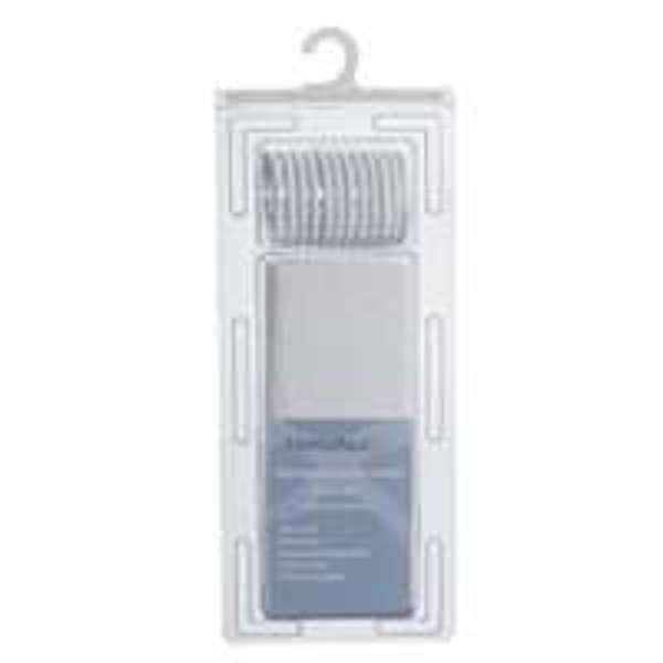 Homebasix SD-626WH-3L Heavy Duty Shower Curtain 70X72 White PVC Vinyl with Hooks