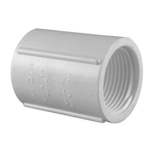 PVC021020 Charlotte 435467 3/4 In FPT Schedule 40 PVC Coupling