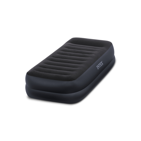Intex Recreation Corp 64121ED Twin Air Bed with Pillow Rest Black Fiber Tech