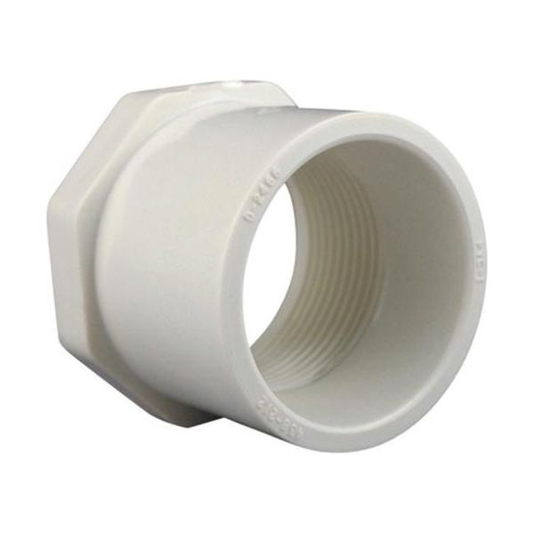 Charlotte PVC02108 PVC Schedule 40 Reducer Bushing 3/4 Spigot x 1/2 FIP Flush Style Red
