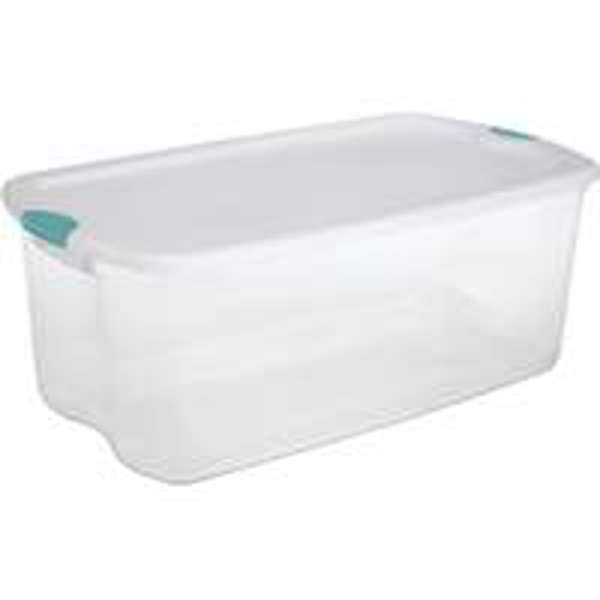 Sterilite 18898004 Storage Tote 106 Qt Clear with Latch