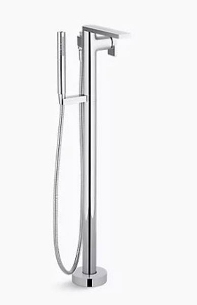 Kohler T73087-4-CP Freestanding Bath Filler Polished Chrome