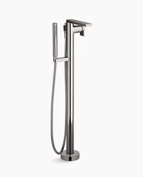 Kohler T73087-4-TT Freestanding Bath Filler Composed Vibrant Titanium