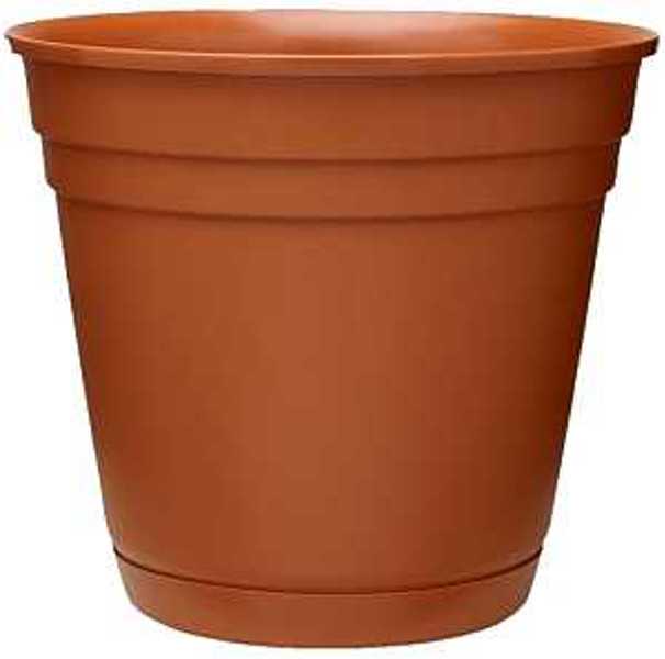 Southern Patio RN0812TC Round Planter Rolled Rim Terracotta Plastic