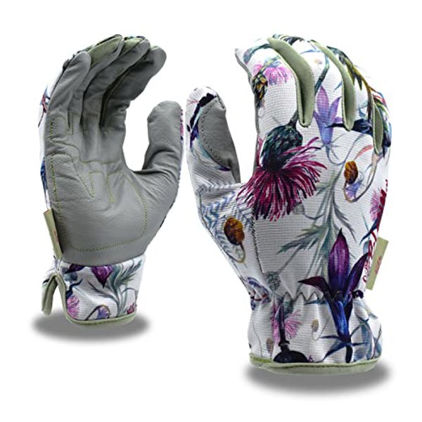 Cordova Gloves BL77201 Large Wildflower Garden Glove Padded Leather Palm