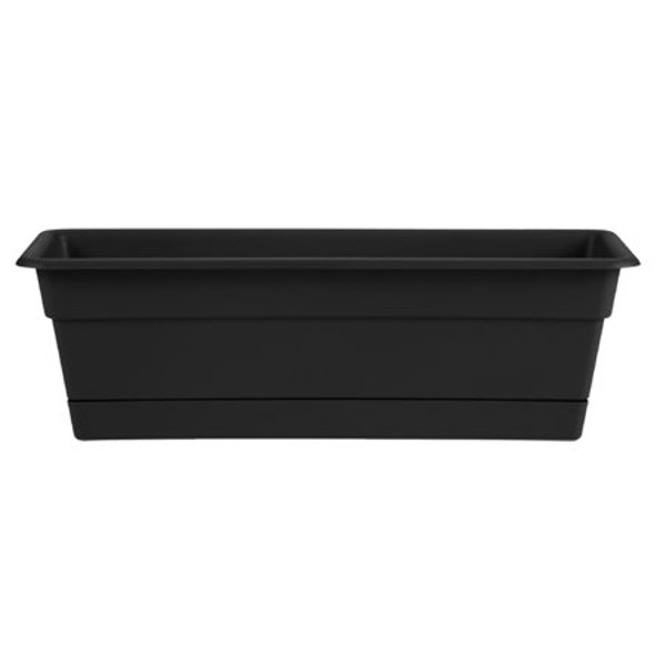 Bloem DCBT24 Planter Window Box 24 Inch Black Durable Plastic UV Resistant