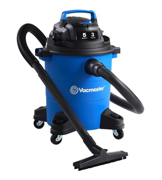 VacMaster VOC507PF Wet and Dry Vacuum Cleaner 5 Gal Capacity Blue with Blower Function Foam Sleeve