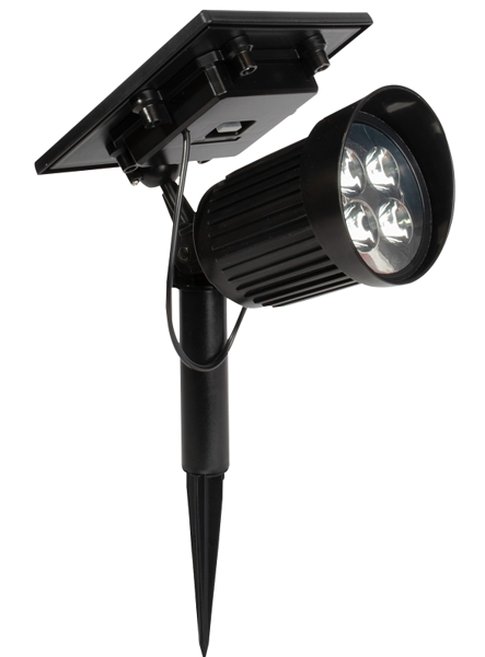 Boston Harbor 9205568 Solar Spotlight Outdoor Lighting Plastic 8 Lamp Black