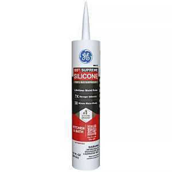 GE Sealants & Adhesives 2821640 Kitchen and Bath Sealant 10.1 Oz White 24 Hours Curing