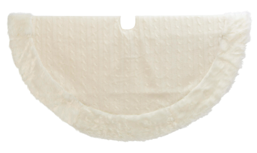 Gerson Company 2546150 Tree Skirt 48 In White Trim