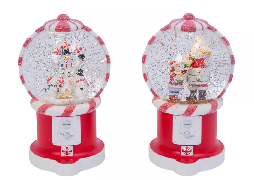 Gerson Company 2499020 Water Globe 7.5 In Holiday Scene Battery Operated Lighted Spinning Timer