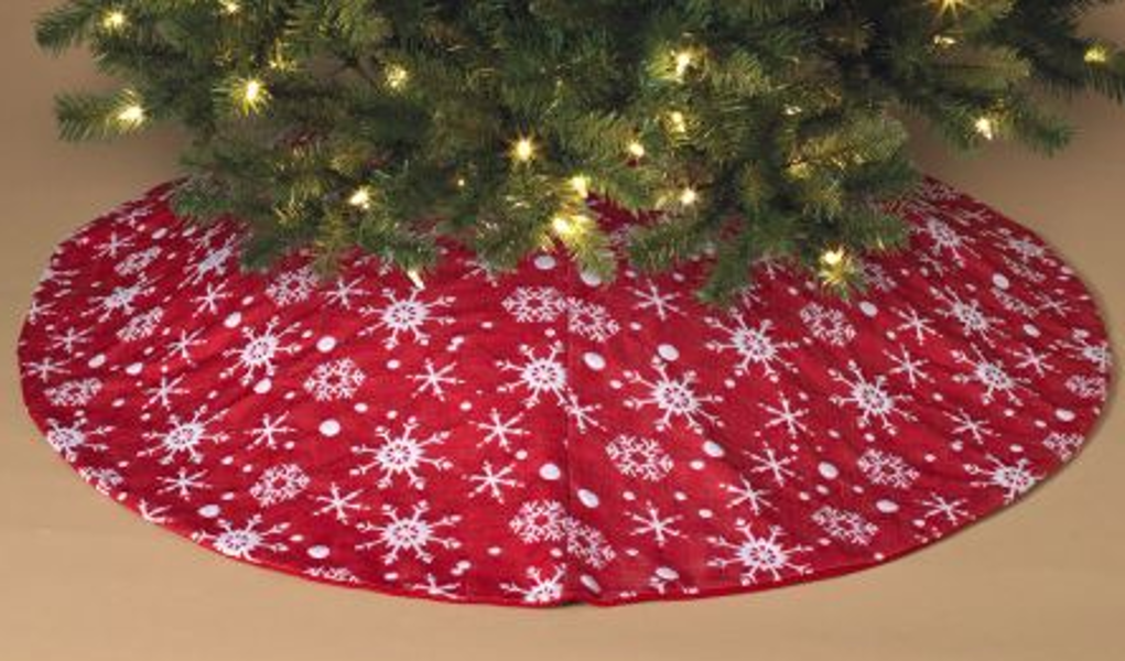 Gerson Company 2618320 Tree Skirt 48 In Red
