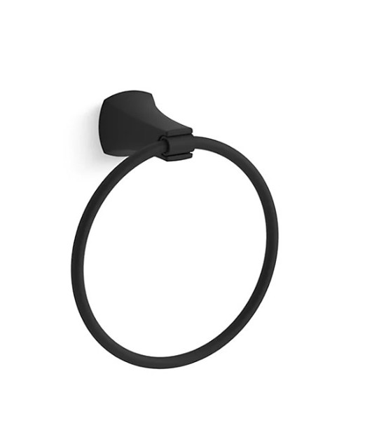 Kohler R26114-BL Rubicon Towel Ring Matte Black