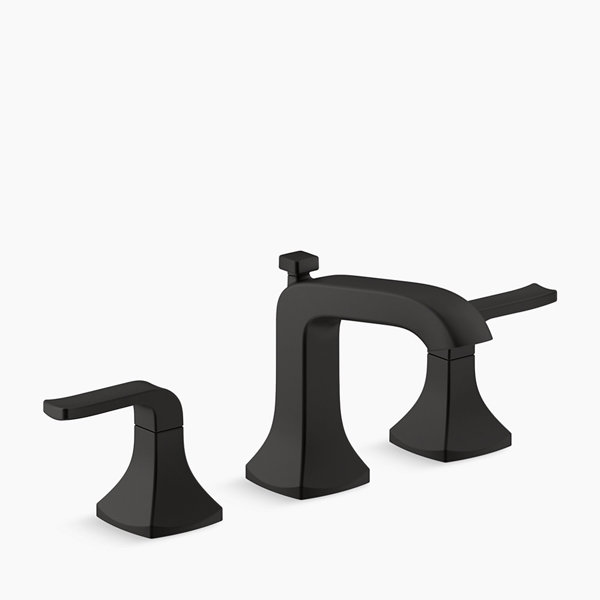 Kohler R76216-4D-BL Widespread Faucet Rubicon Matte Black
