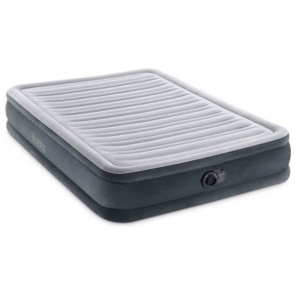 Intex Recreation Corp 67767ED Full Deluxe Air Bed with Built In Pump Gray