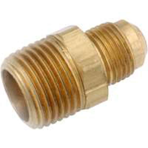 Anderson Metal Corp 754048-0608 Connector 3/8X1/2 Flare X MPT Brass