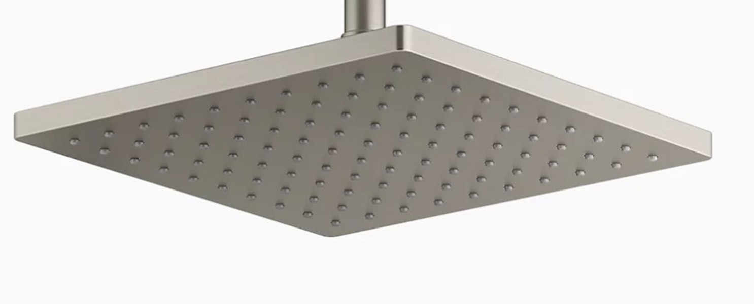 Kohler 26149-BN Square Rainhead Shower Head 10 In 2.5 GPM Brushed Nickel