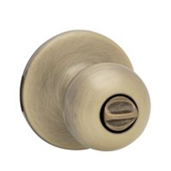 300P5CPRCLRCS Kwikset 9429672730 Polo Privacy Lockset Brass Antique Brass
