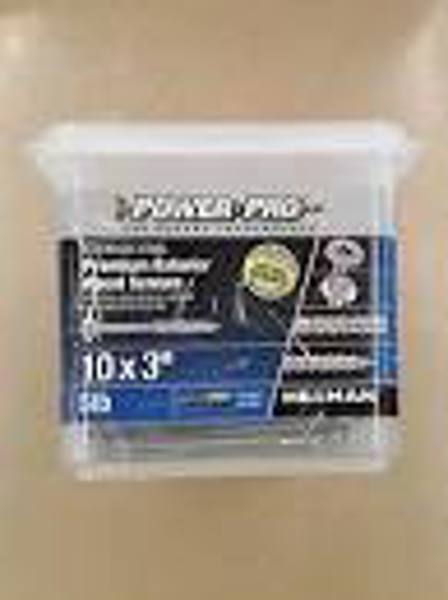 Hillman Group 48628 Deck Screw 10x3 In Stainless Steel 5 Lb Power Pro Exterior Star Flat Head
