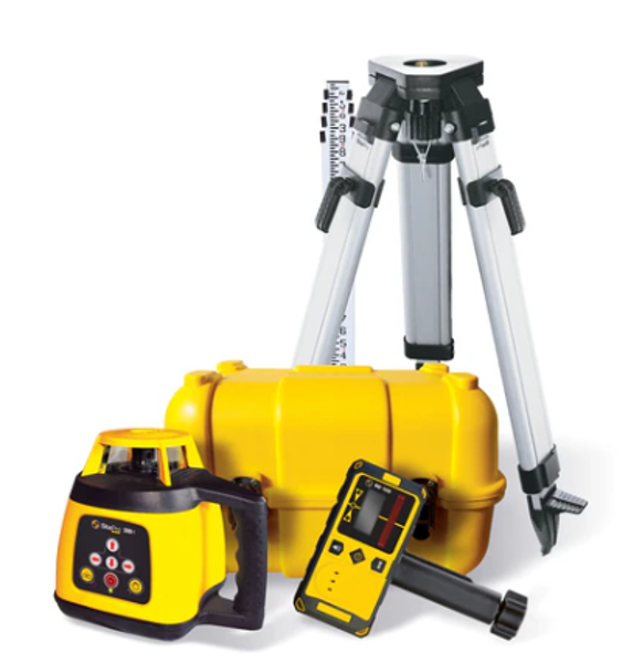 DW SITEPRO 27-KS100H-4C Rotary Laser Horizontal Complete Kit with 8th Leveling Rod Tripod