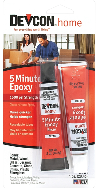 ITW Devcon S205 Epoxy Gel 1 Oz Clear 5 Minute Cure