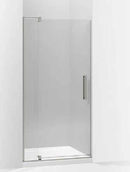 Kohler 707510-L-BNK Pivot Shower Door 70 In Height X 31-1/8 - 36 In Width Clear Glass Brushed Nickel Frame