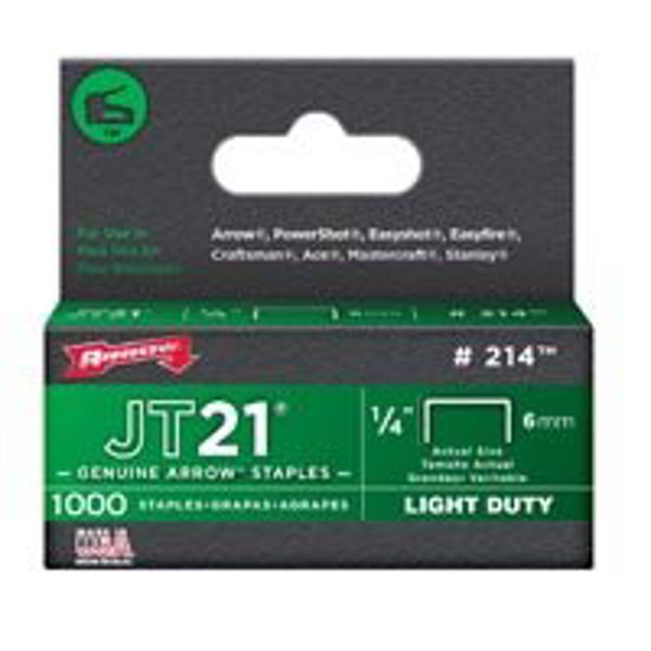 Arrow Fastener Co 214 Genuine Staple 1/4 In 1000 Count Box