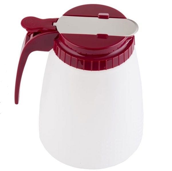 Tablecraft 748R Sauce Dispenser 48 Oz Red Top