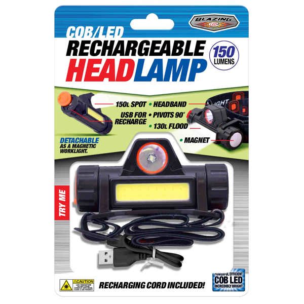 SHAWSHANK LEDZ INC. 768000 Rechargeable Headlamp COB and LED