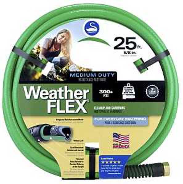 Colorite/Swan SNWF58025 Garden Hose 5/8 In X 25 Ft Weatherflex Green