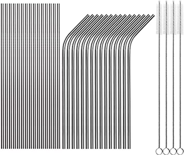 CORE HOME 26347 Silver Straw Set Silver