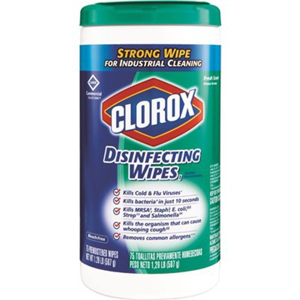 Clorox 4460015949 Fresh Scent Disinfecting Wipes 75 Count Bleach Free