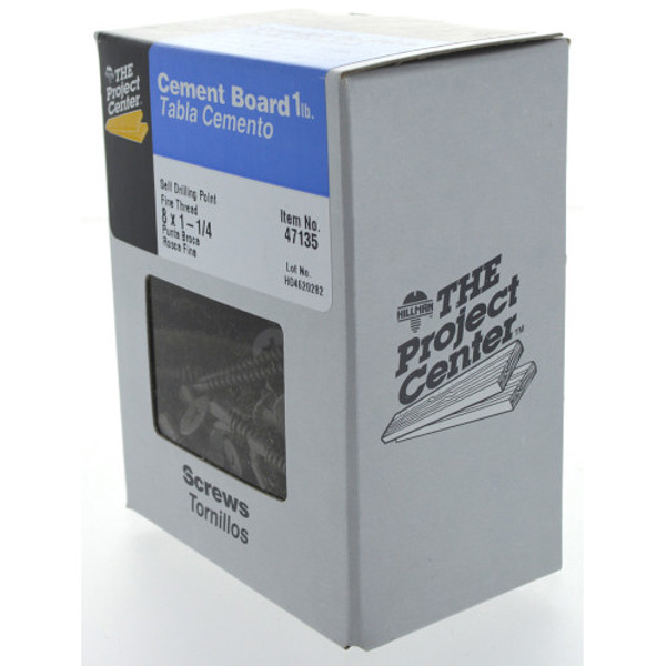 Hillman Group 47135 Cement Board Screws #8 X 1-1/4 In Self-Drilling Point 1 Lb