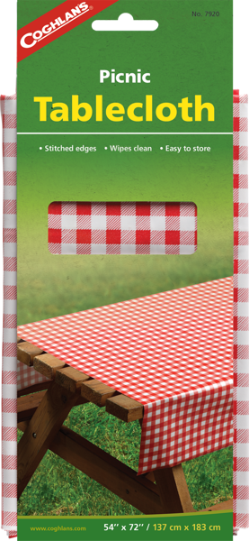 Coghlan's Ltd 7920 Vinyl Table Cloth 72x54 In Red