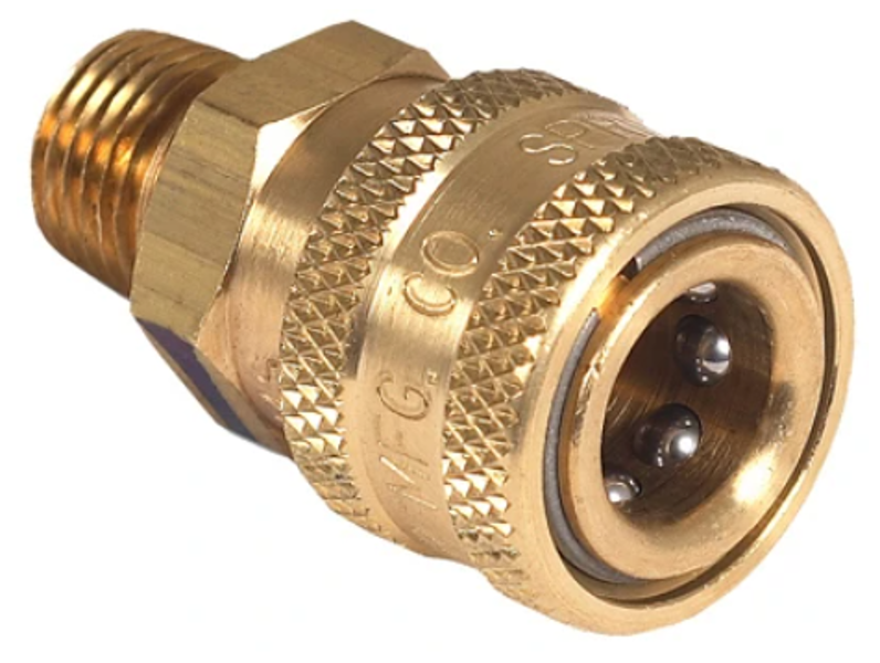 MI-T-M CORPORATION AW-0017-0028 Quick Connect Adapter 1/4 In x 1/4 In MNPT Brass
