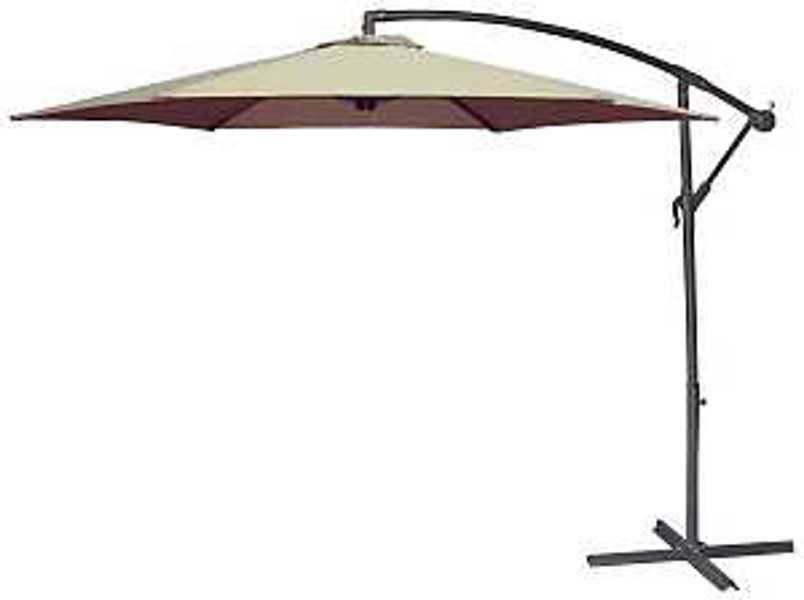 BELL LINK UM0525 Offset Umbrella 10 Ft Taupe with Base