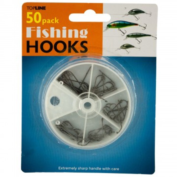 Kole Imports GR116 Fishing Hooks Set Case Divided