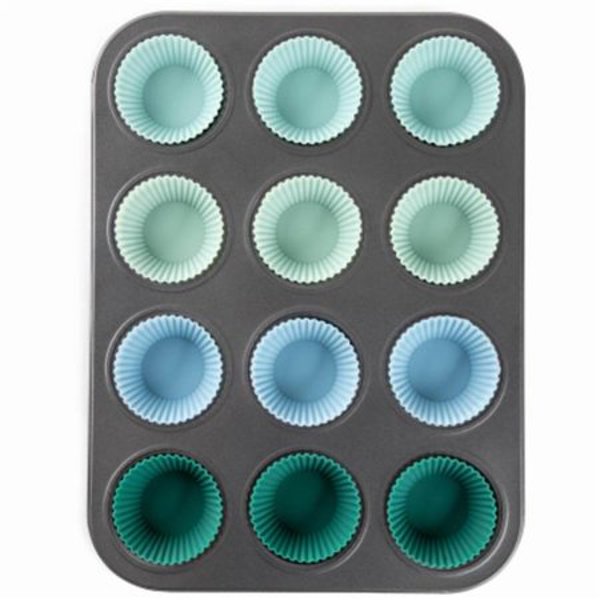 CORE HOME 27391-N Muffin Pan With Liner Set FB/SU/DM/PN