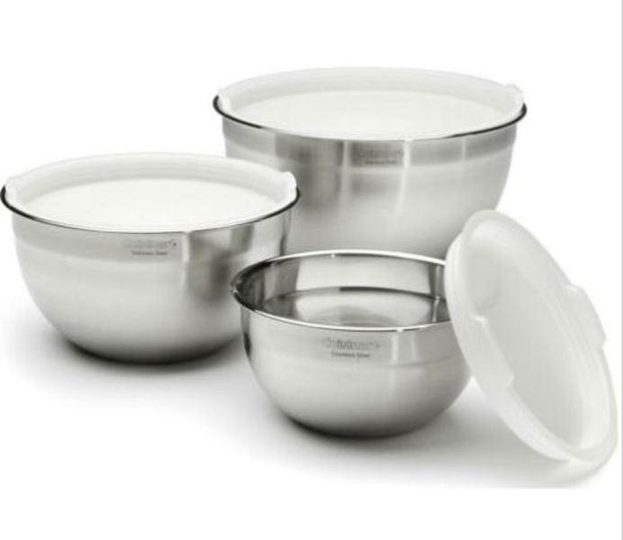 CORE HOME 37078 Deluxe Non-Skid Stainless Steel Mixing Bowl Set of 6 1.5 Qt, 3 Qt, 5 Qt