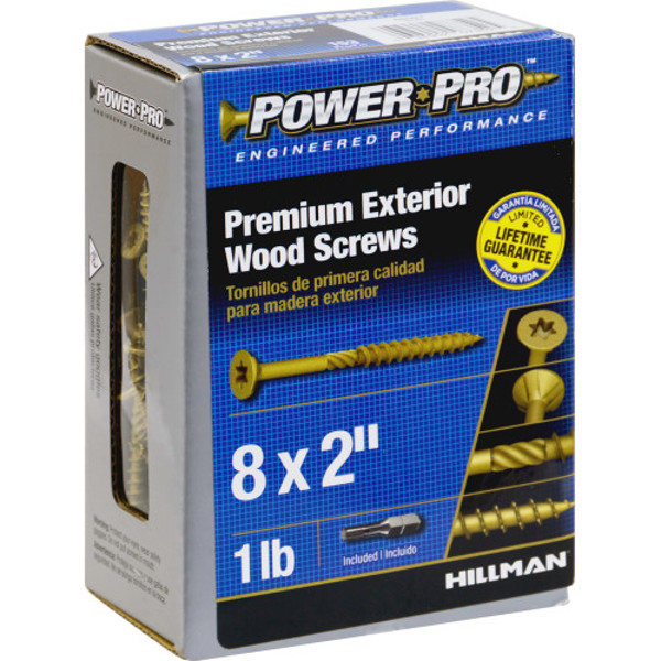 Hillman Group 48597 Power Pro Exterior Deck Screw 8x2 In 1 Lb