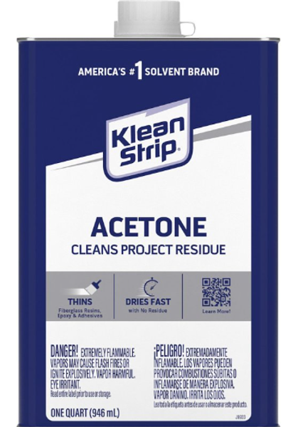 Klean Strip QAC18 Special Purpose Acetone Thinner 1 Qt