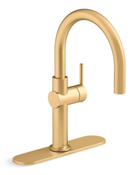 Kohler 22975-2MB Single Handle Bar Sink Faucet Vibrant Brushed Moderne Brass Brass