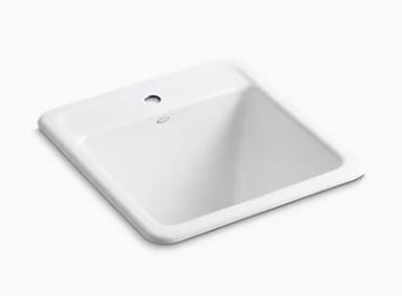 Kohler 19022-1-0 Utility Sink 21x22x13 Top/Undermount White