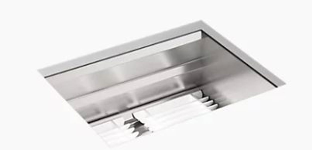 Kohler 23650-NA Undermount Kitchen Sink 23 In x 17 3/4 In x 10 7/8 In Single Bowl with Accessories