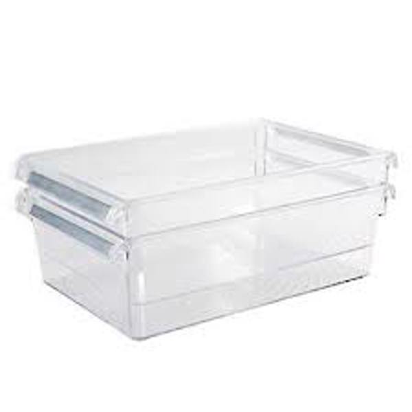 Kennedy International 28518 Fridge and Freezer Bin Organizer Medium 2 Pack Stainless Steel Lip